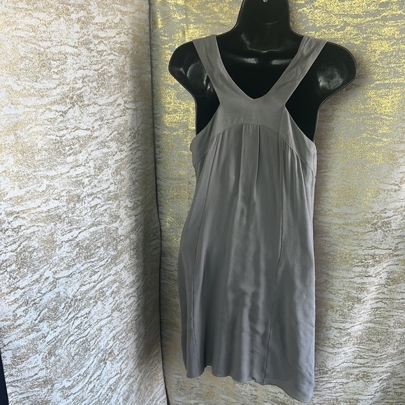 Banana Republic Gray Silk Sequined Beaded Deco 1920's Flapper Style Dress Size 8 - Picture 11 of 17